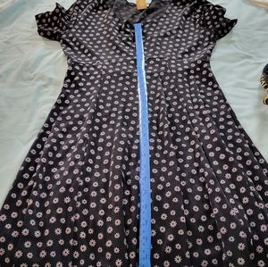 Black dress with daisys